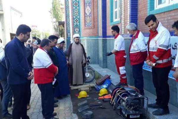 نمایشگاه توانمندی‌های هلال احمر در بیله سوار مغان